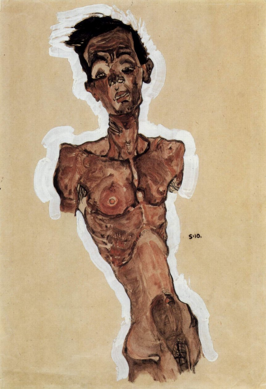 Naakt, Zelfportret door Egon Schiele