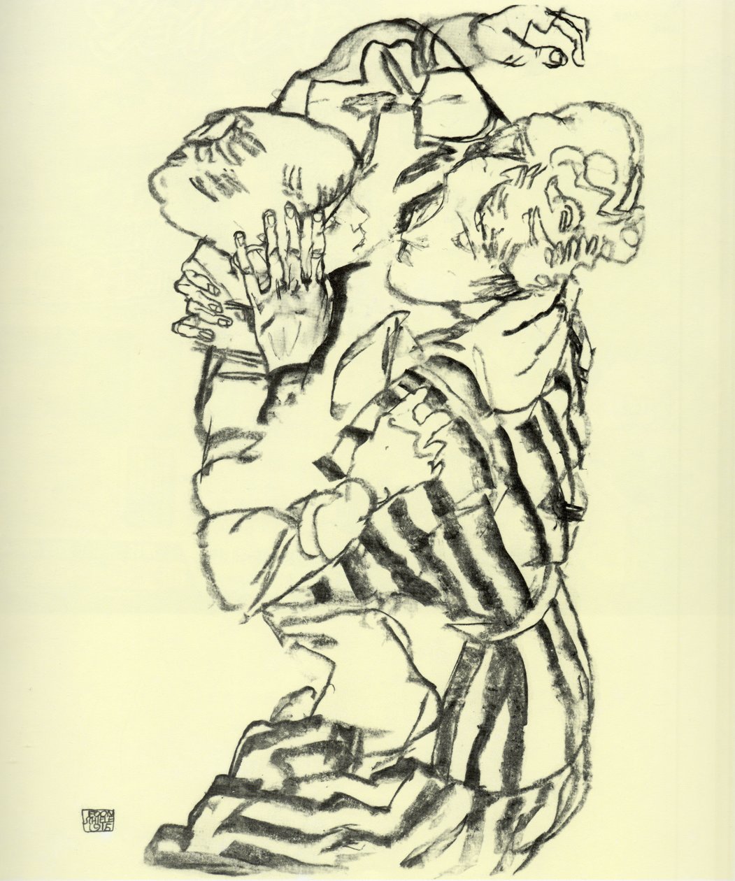 Tante en neef door Egon Schiele