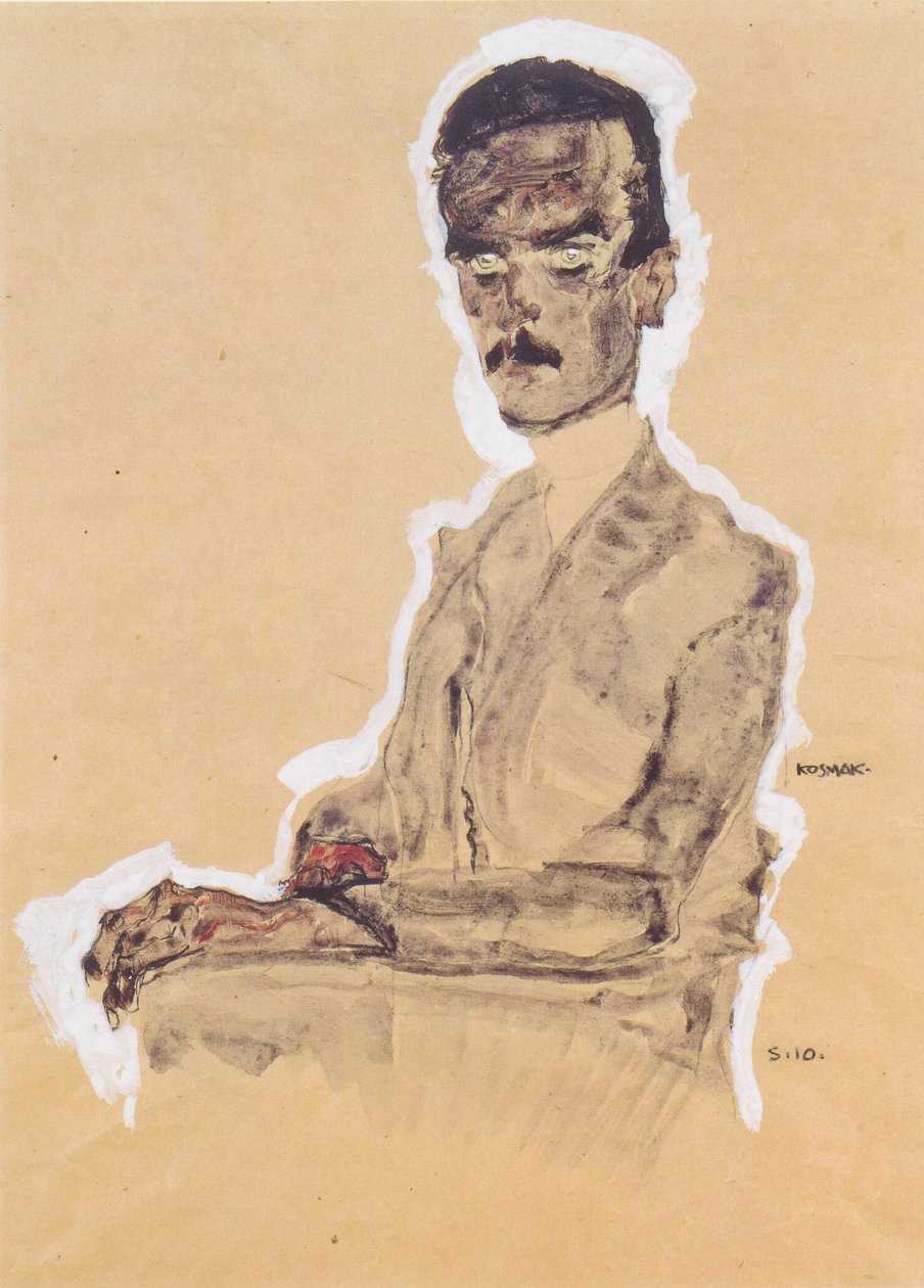 Portret van Eduard Kosmack door Egon Schiele