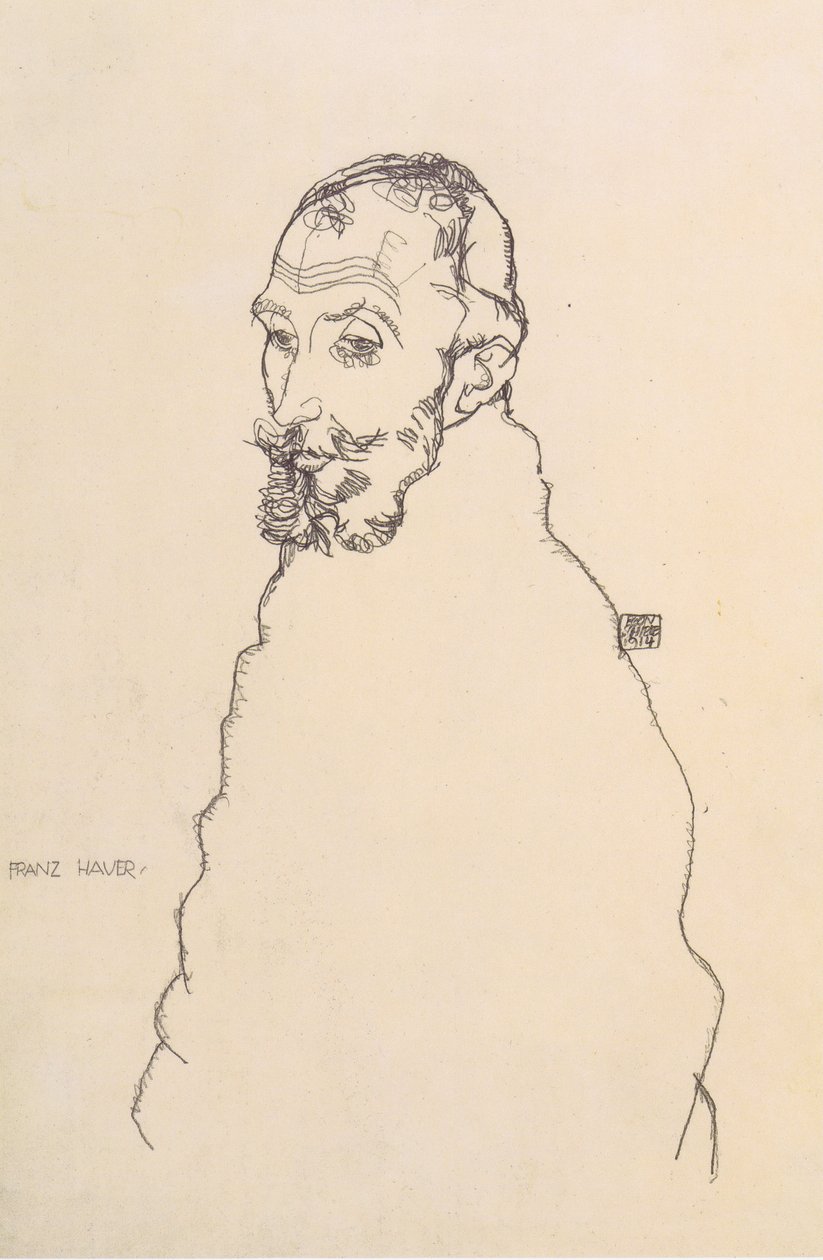 Portret van Franz Hauer door Egon Schiele