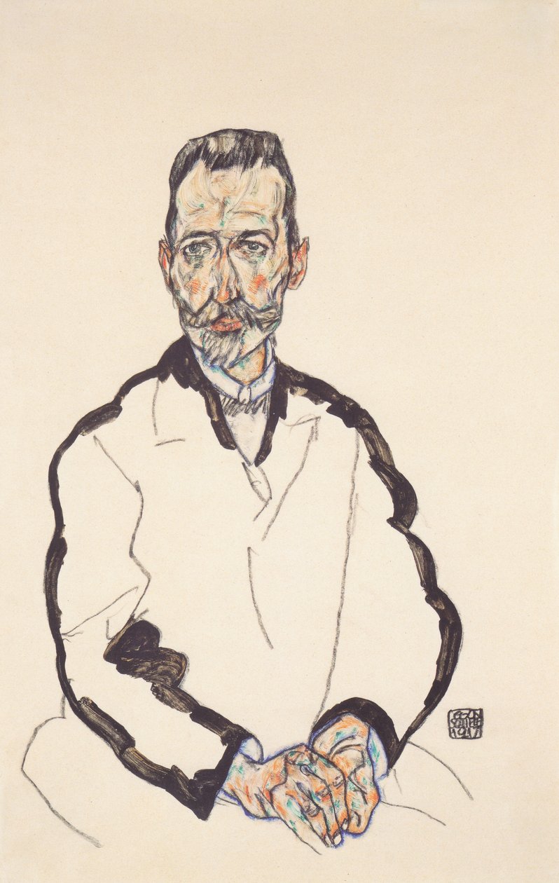 Portret van Heinrich Benesch door Egon Schiele