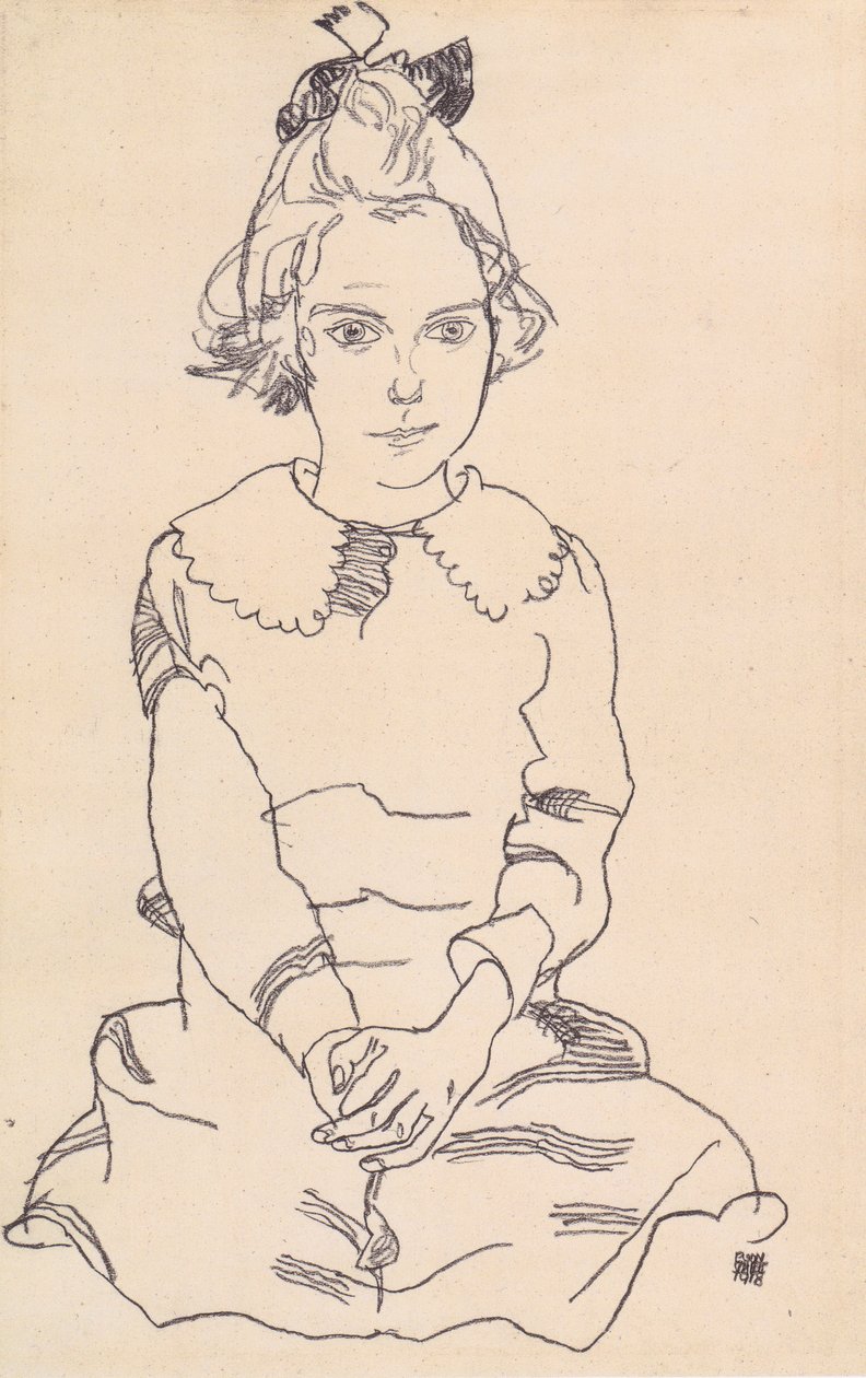 Portret van Maria Steiner door Egon Schiele