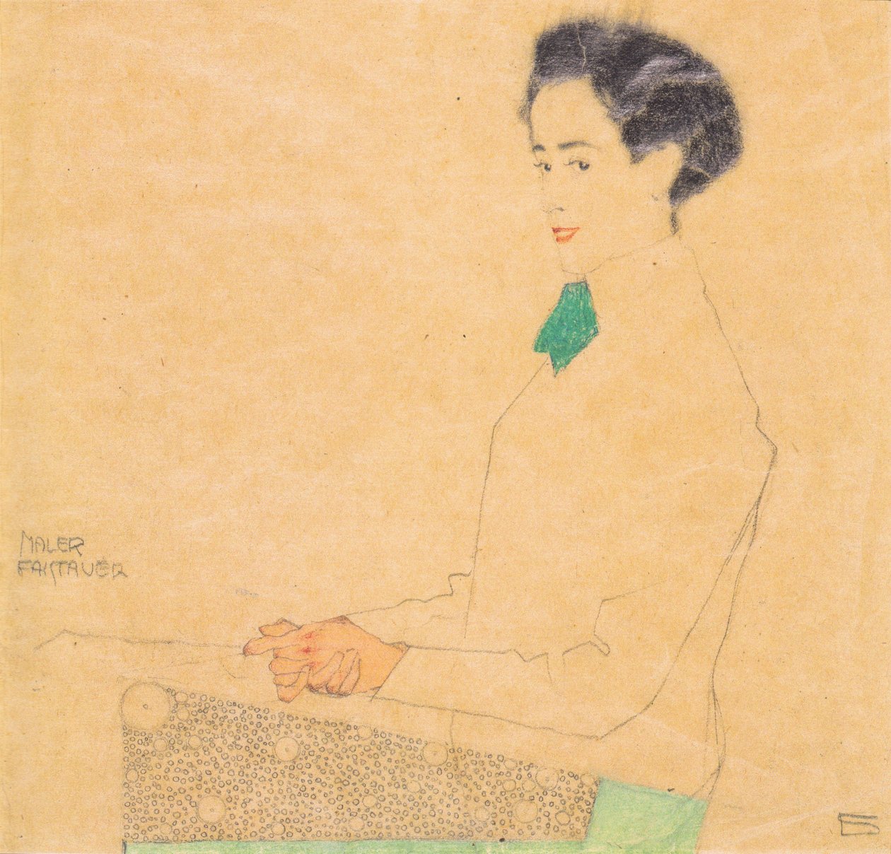 Portret van de schilder Anton Faistauer door Egon Schiele