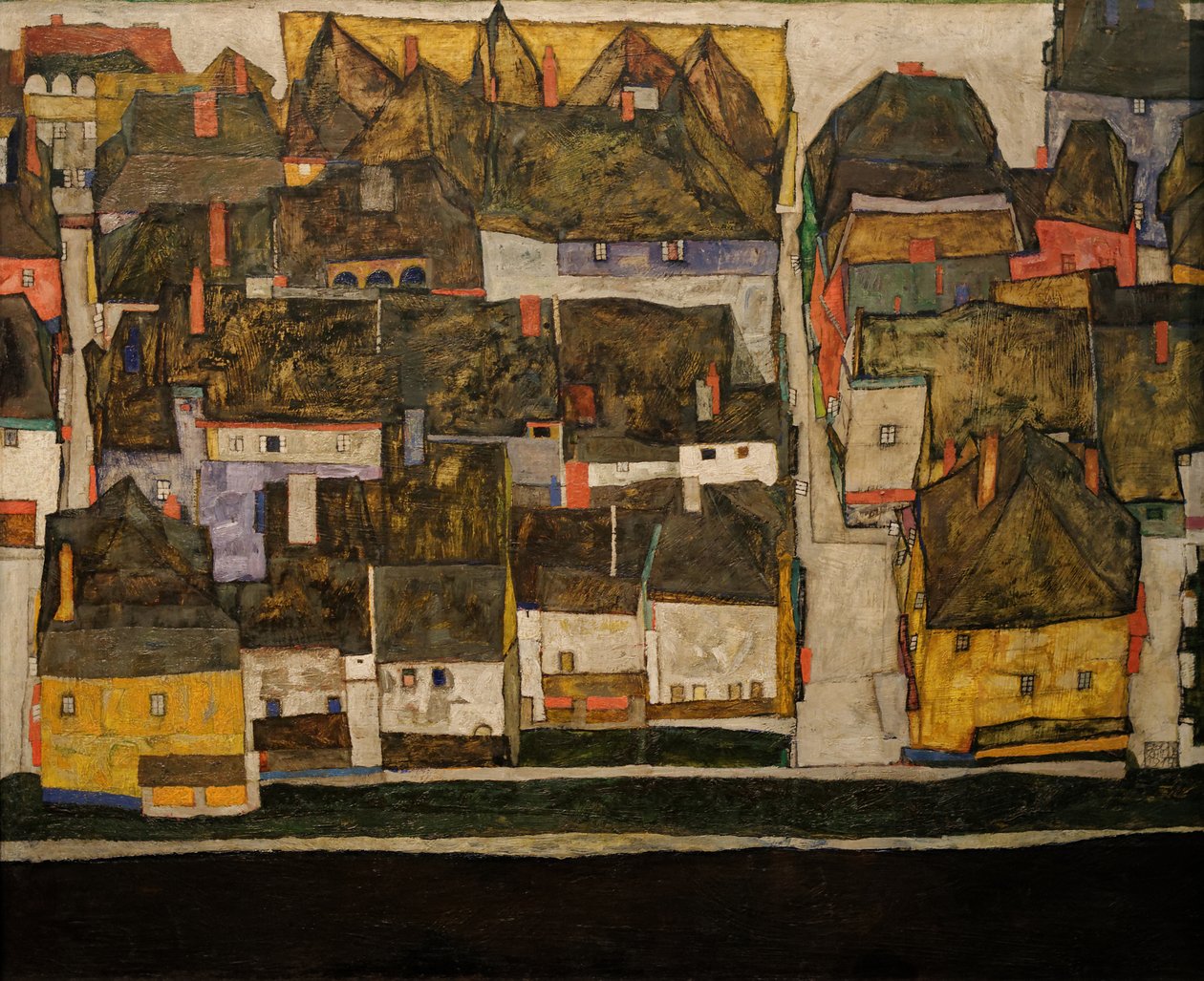 De kleine stad door Egon Schiele