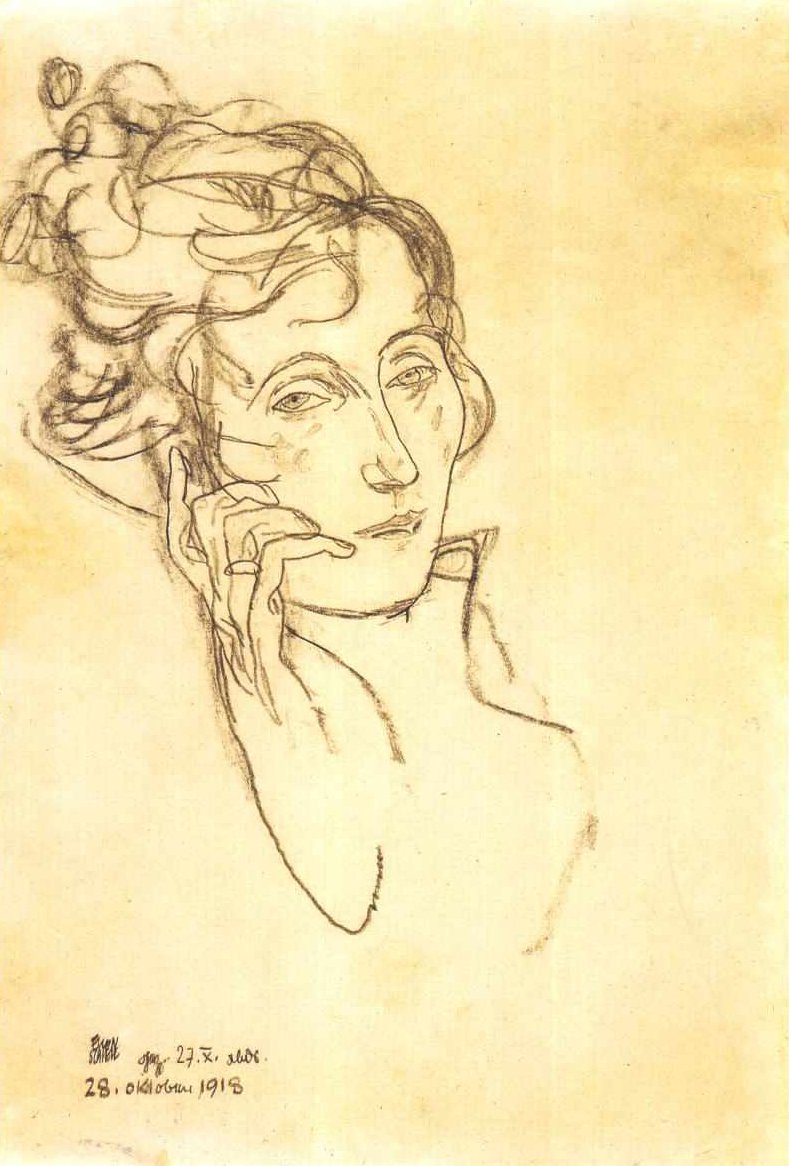Stervende Edith Schiele door Egon Schiele