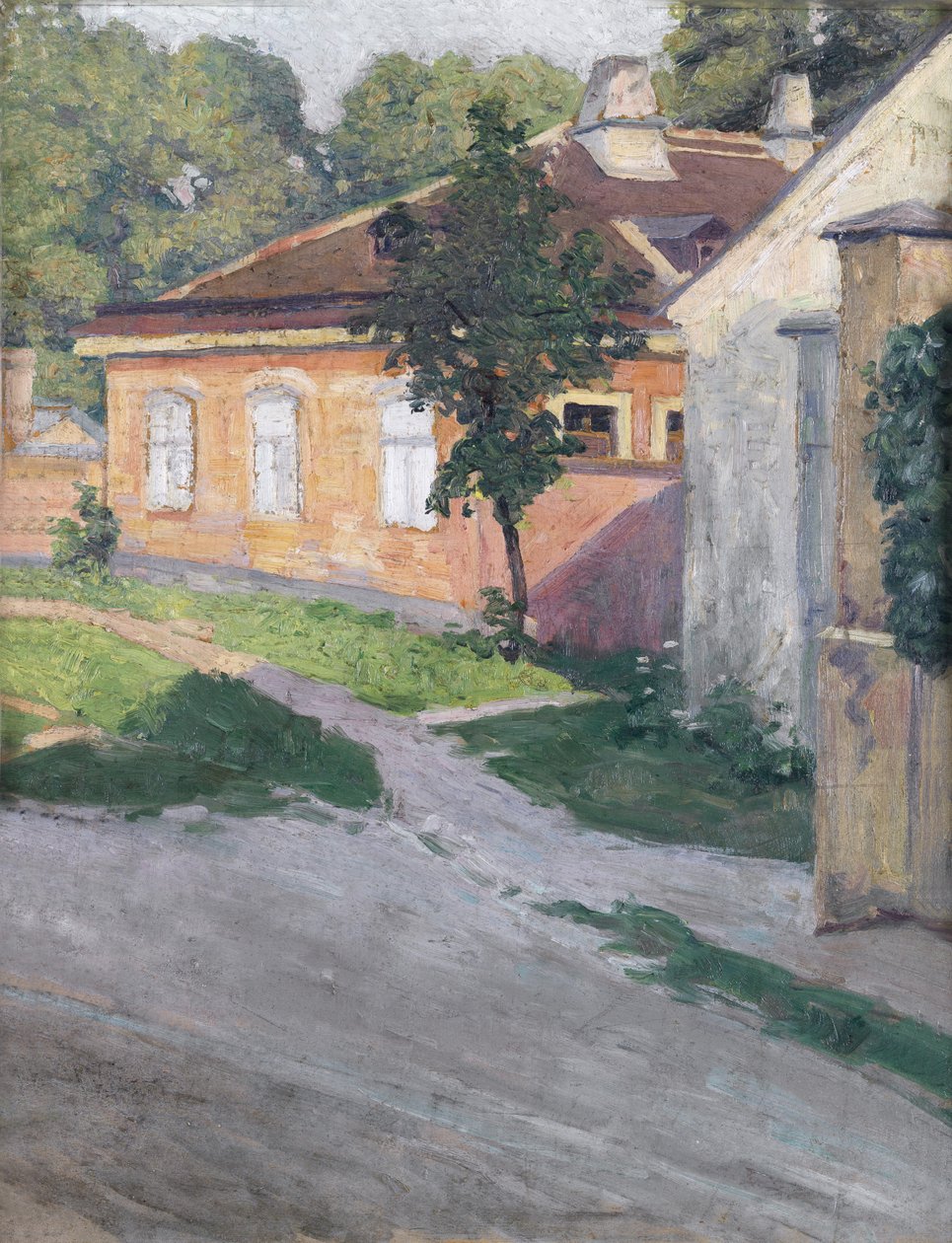 Huis in Hütteldorf door Egon Schiele