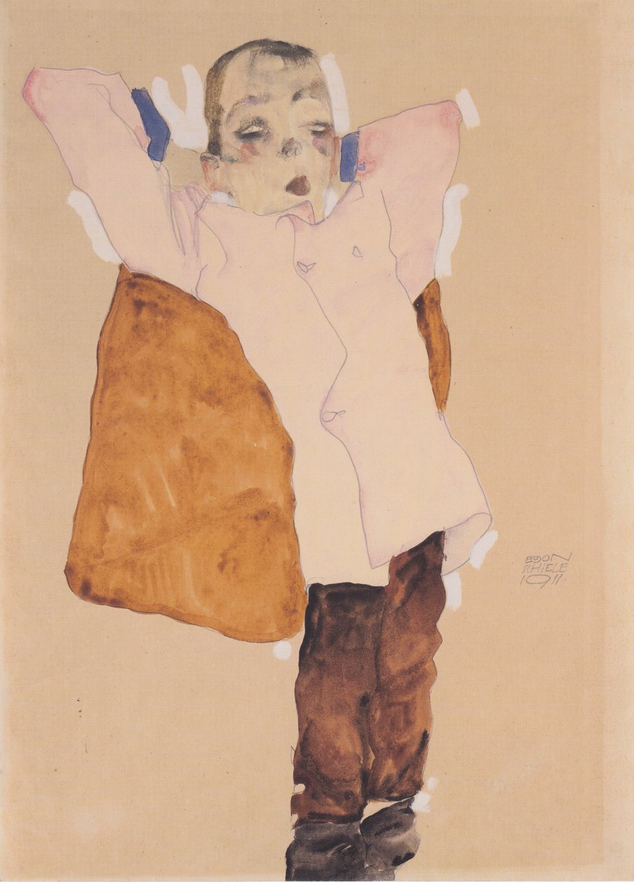Jongen (Piccolo) door Egon Schiele