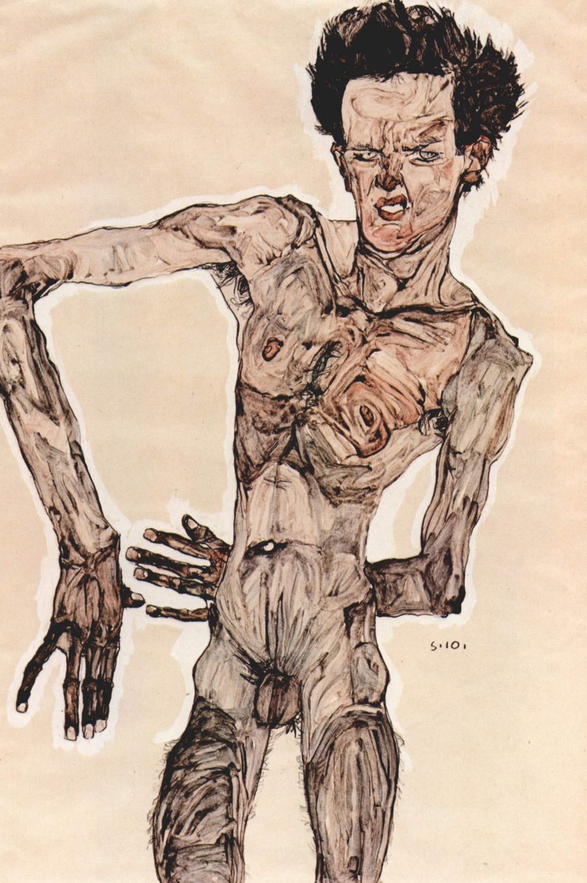 Mannelijk Naakt door Egon Schiele