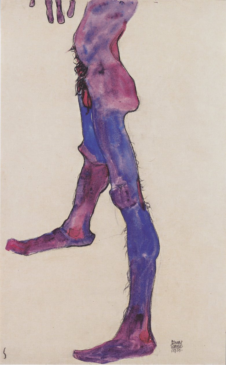 Mannelijke onderlichaam torso door Egon Schiele