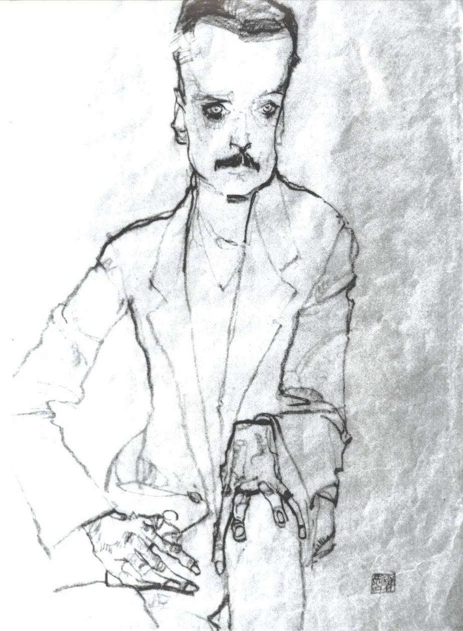 Portret van Eduard Kosmack door Egon Schiele