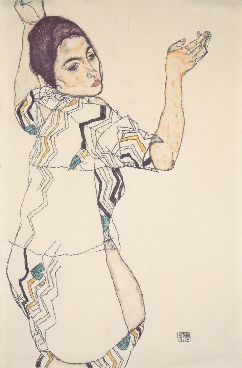 Portret van Friederike Maria Beer door Egon Schiele