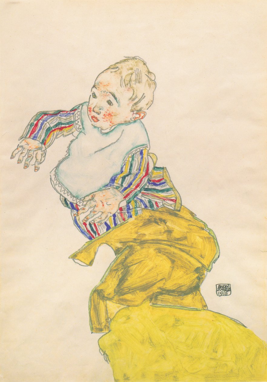 Schieles neef, Anton Peschka door Egon Schiele
