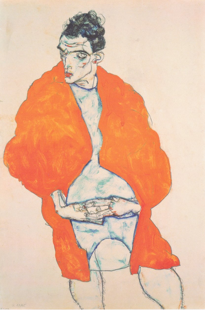 Zelfportret door Egon Schiele