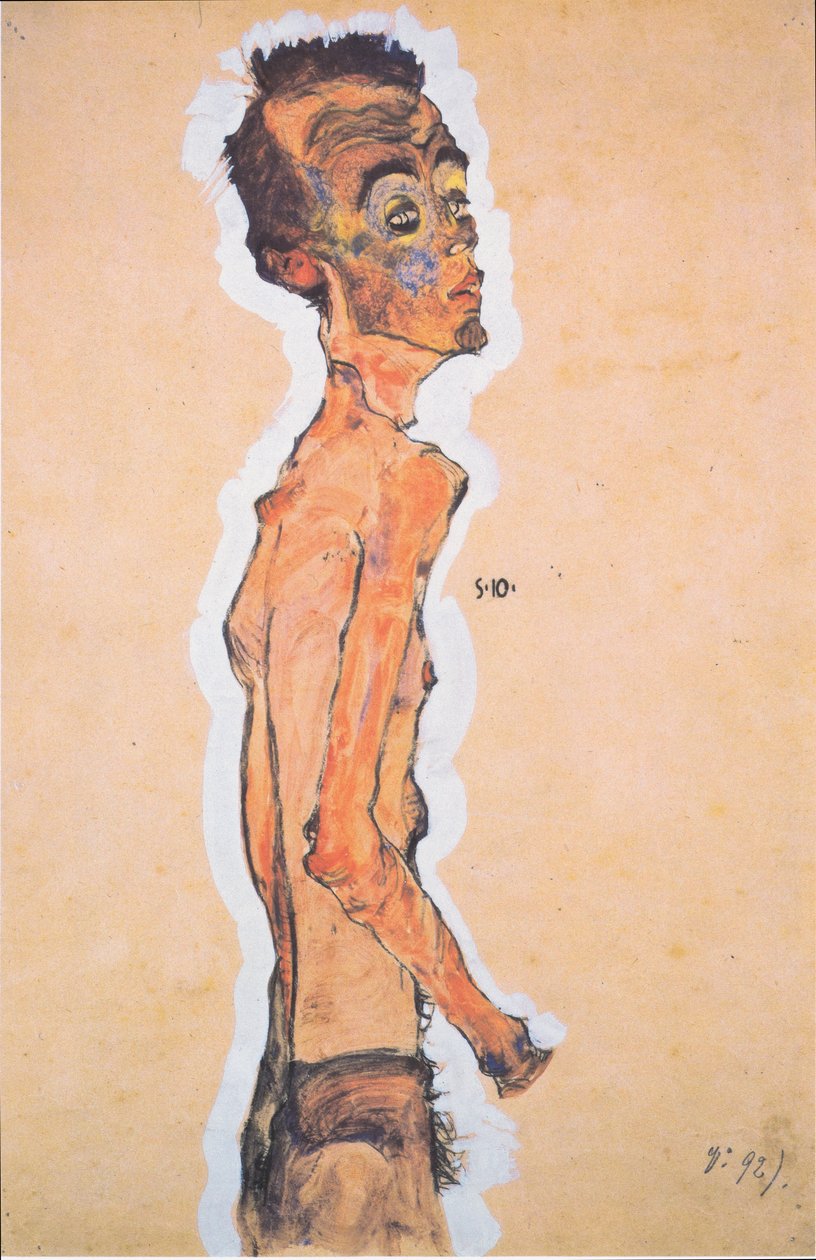 Zelfportret door Egon Schiele