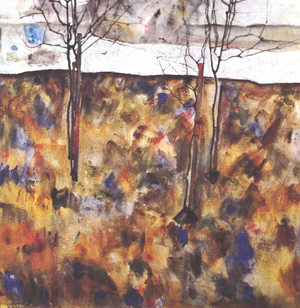 Winterbomen door Egon Schiele