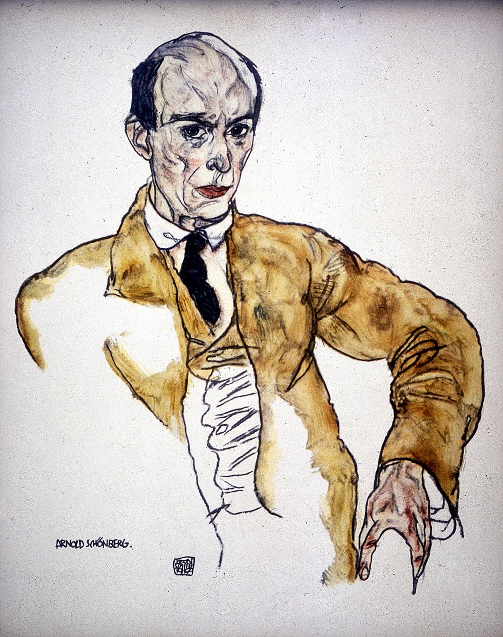 Arnold Schoenberg, 1917 door Egon Schiele