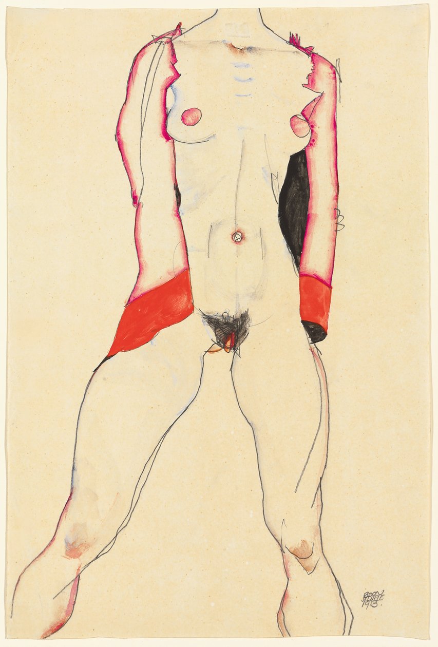 Vrouwelijke Torso door Egon Schiele