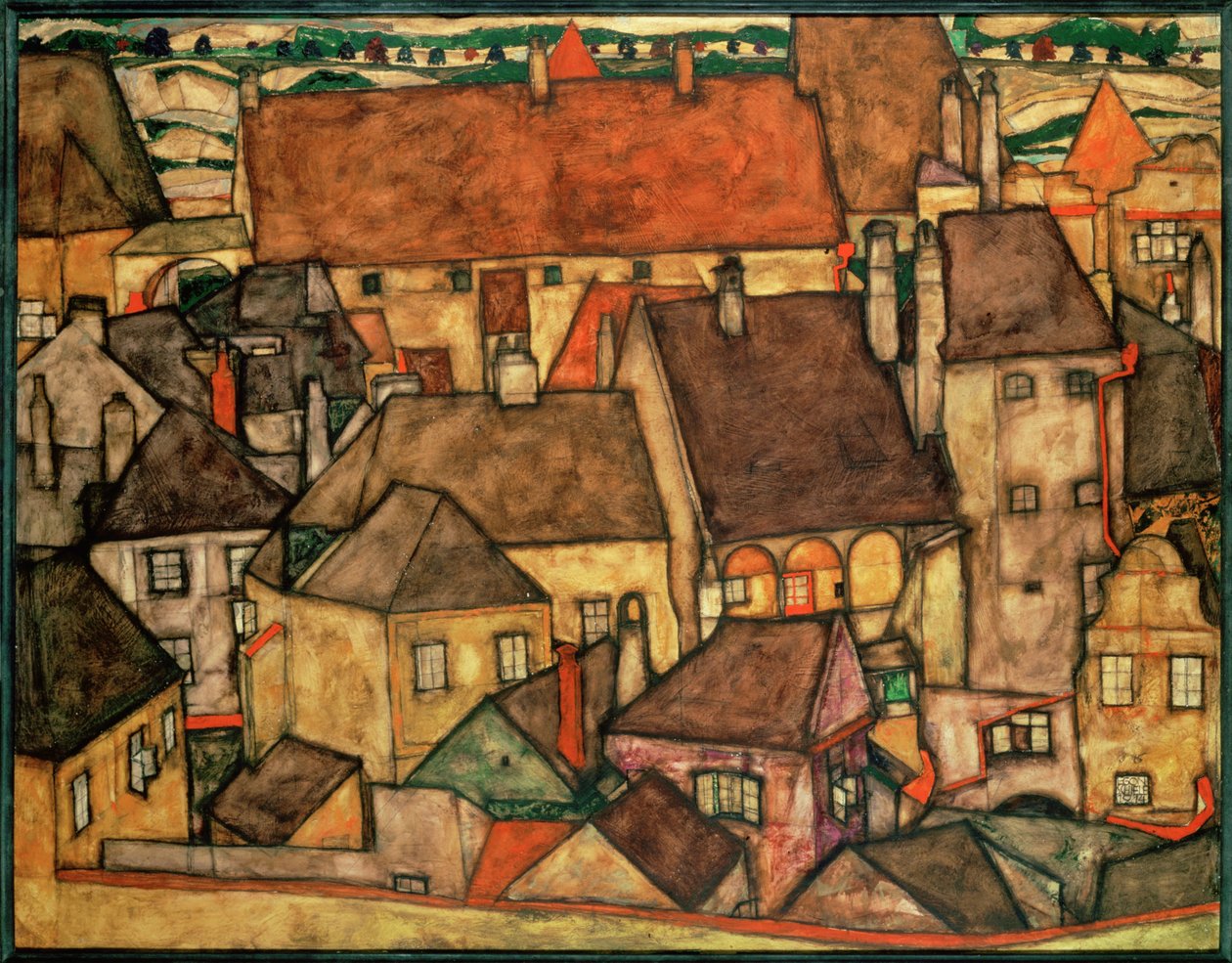 Gele stad ... door Egon Schiele