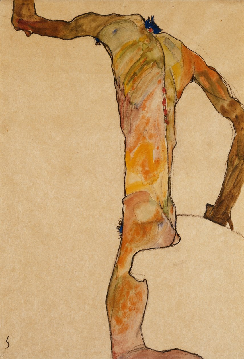 Mannelijk Naakt door Egon Schiele