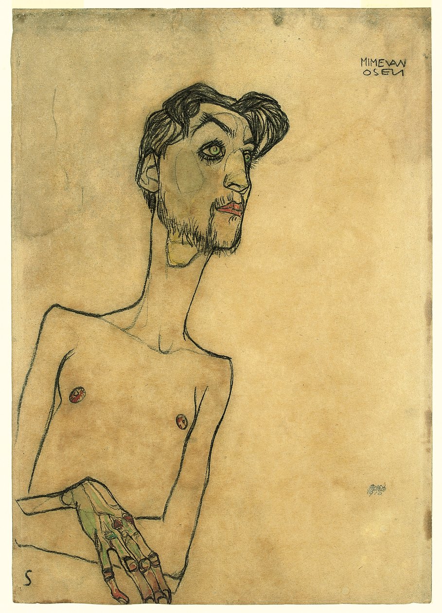Mime van Osen, 1910 door Egon Schiele