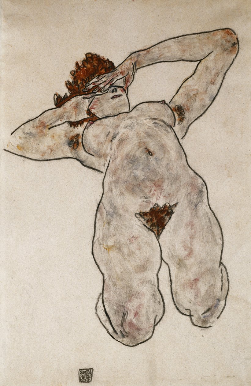 Naakt liggend door Egon Schiele
