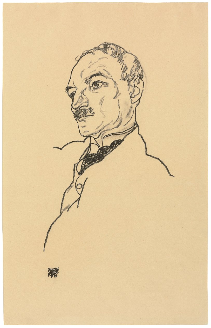 Portret van August Lederer door Egon Schiele