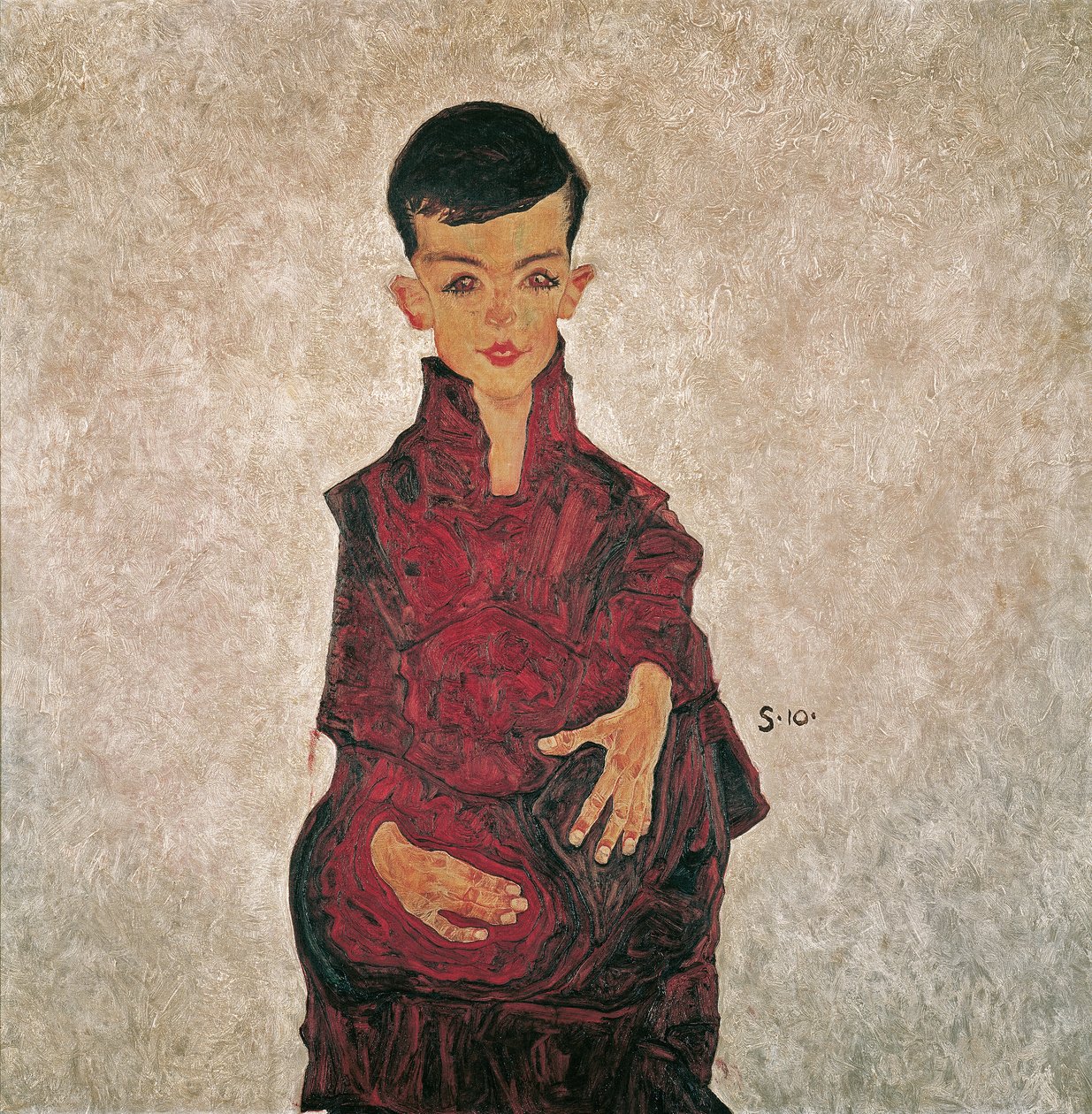 Reinerbub (portret van Herbert Reiner) door Egon Schiele