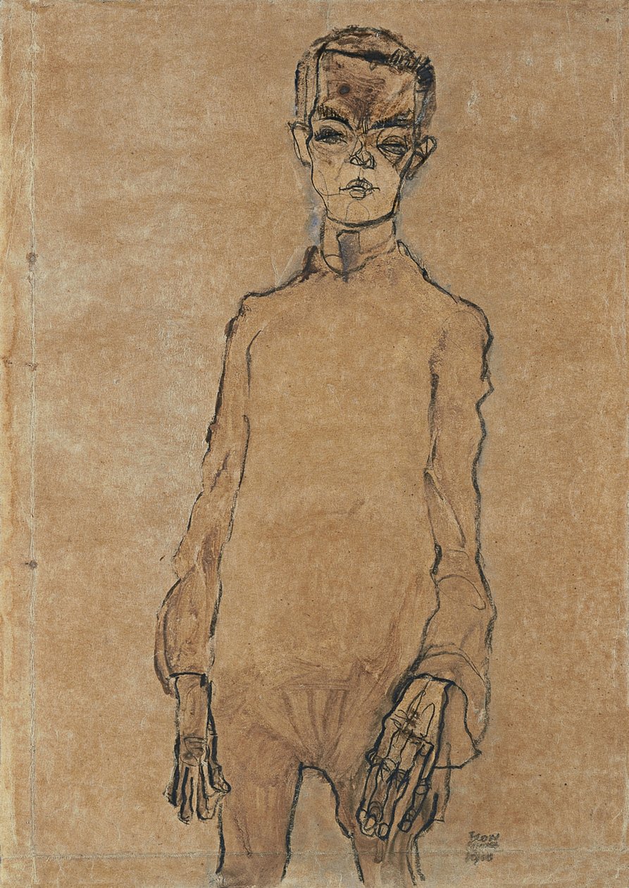 Zelfportret, 1910 door Egon Schiele