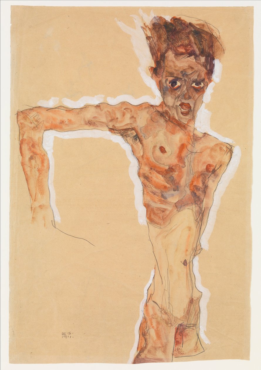 Zelfportret, 1911 door Egon Schiele