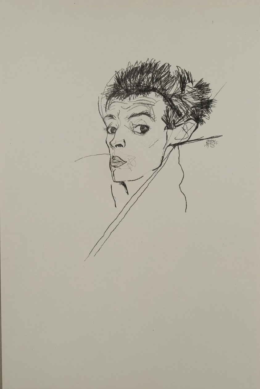 Zelfportret door Egon Schiele