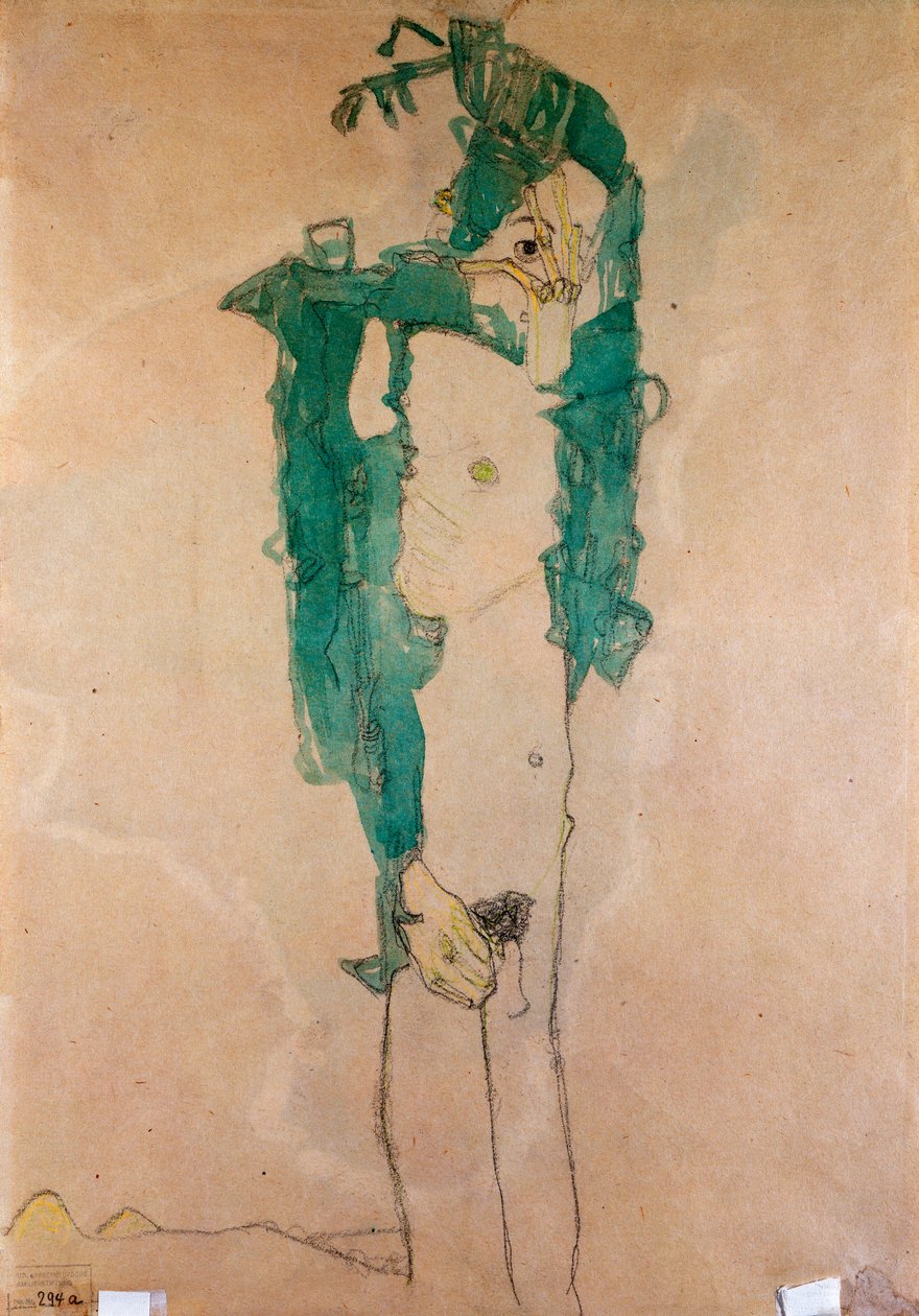 Zelfportret, ca. 1910 door Egon Schiele