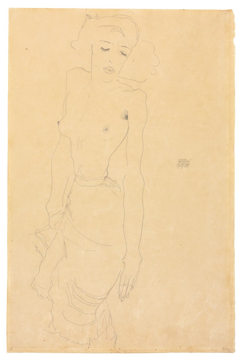 Staande vrouw, 1911 door Egon Schiele