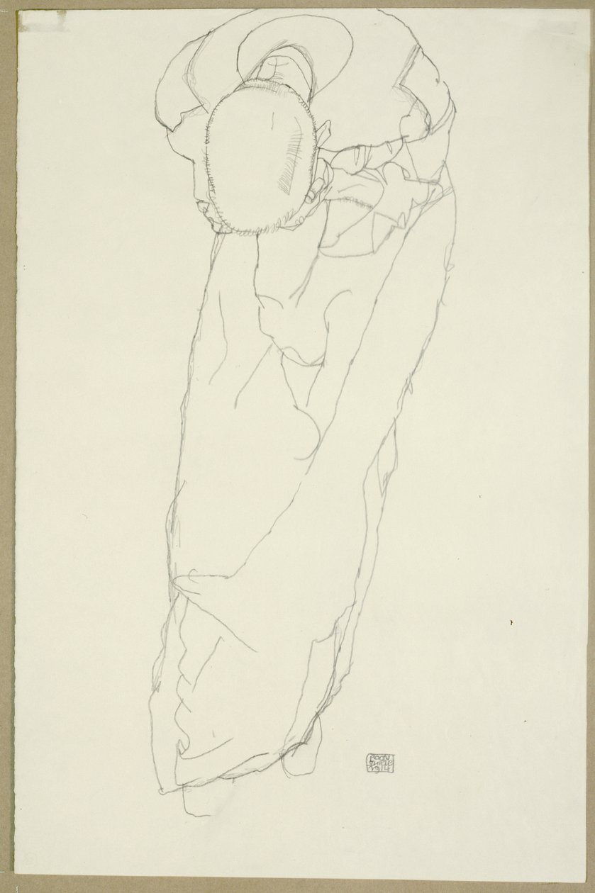 De monnik door Egon Schiele