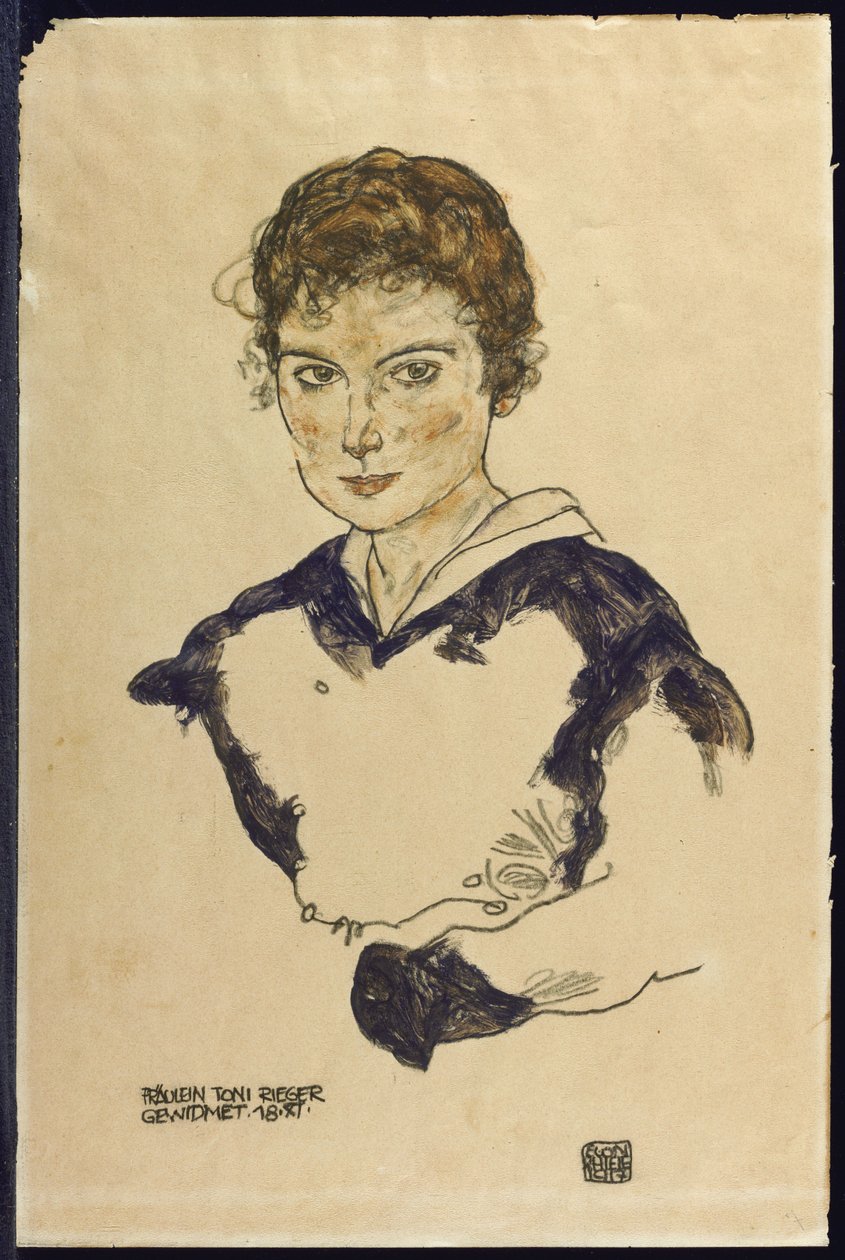 Onbekend schilderij door Egon Schiele