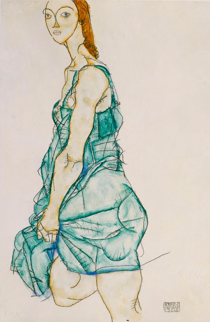 Staande Vrouw, 1912 door Egon Schiele