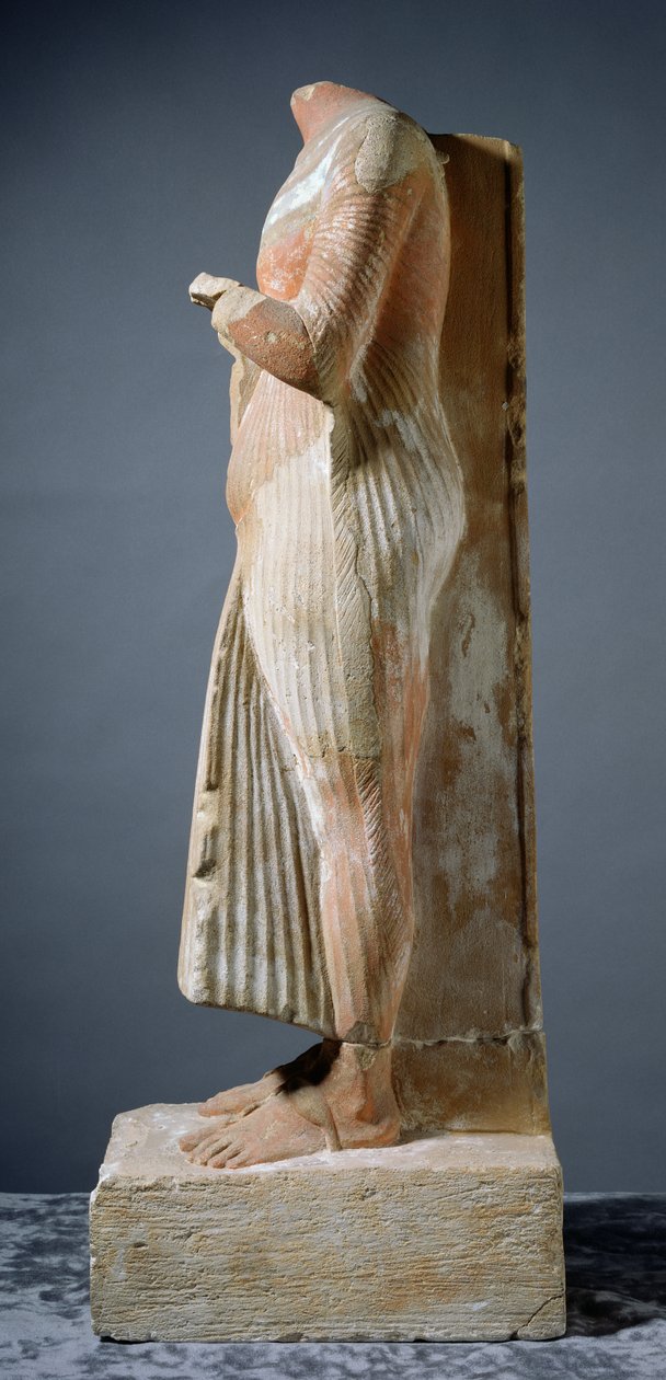 Standbeeld van Akhenaten, zijaanzicht door Egyptian 18th Dynasty