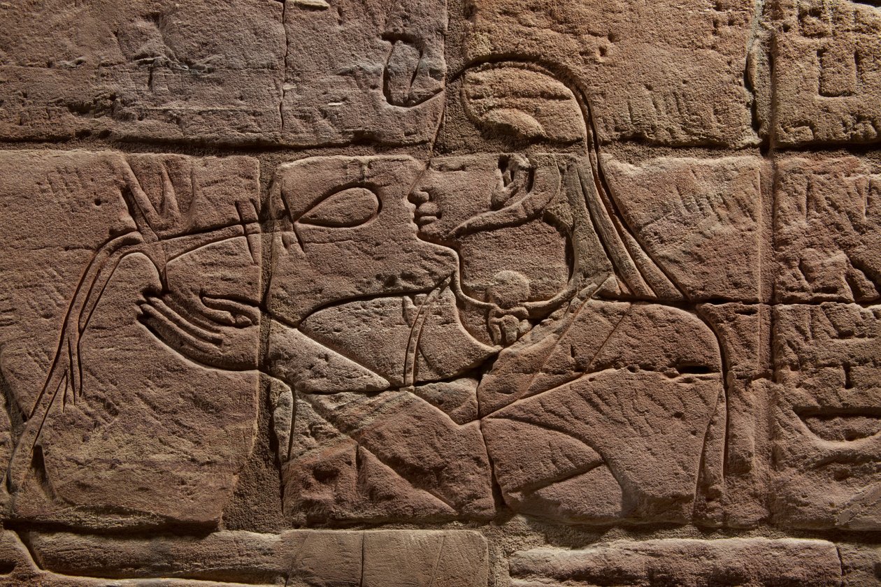 (detail) Muur van Aspelta, ca. 680 v.Chr. door Egyptian 25th Dynasty