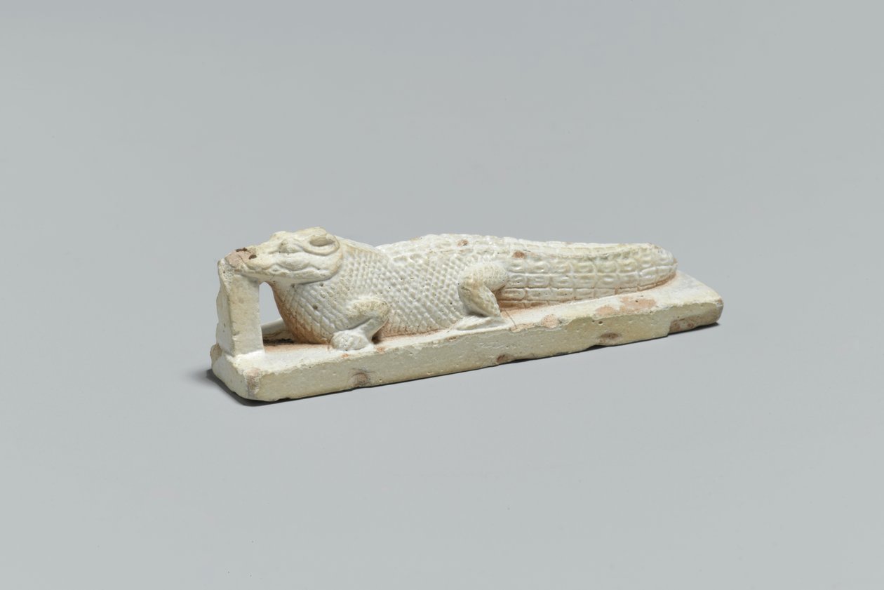 Krokodilfiguur, uit Fayum, 332 v.Chr.-395 n.Chr. door Egyptian