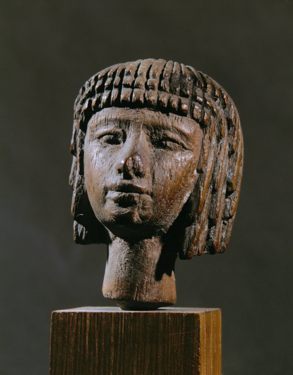 Hoofd van een meisjeszwemster door Egyptian 18th Dynasty