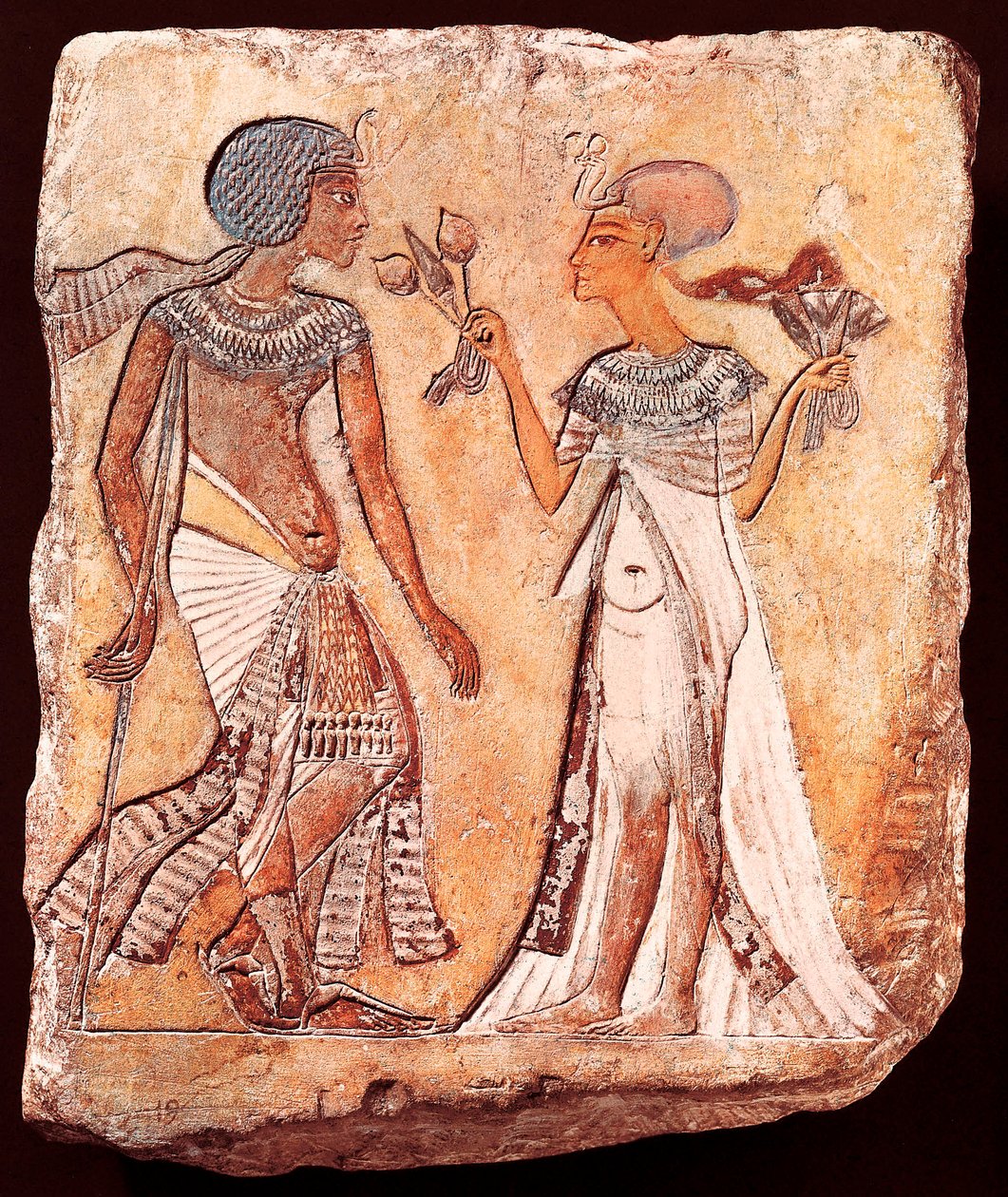 Koning Smenkhkare en zijn vrouw Meritaton door Egyptian 18th Dynasty