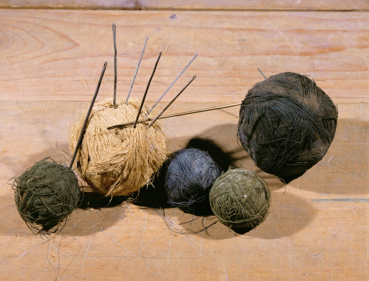 Wolbollen met breinaalden ... door Egyptian 18th Dynasty