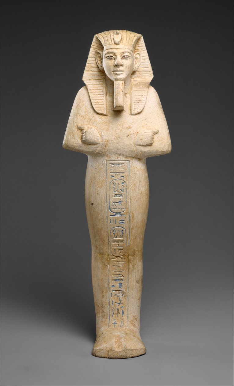 Shabti van Merneptah, ca. 1213-1203 v.Chr. (kalksteen) door Egyptian 19th Dynasty