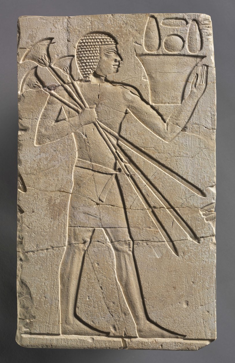 Mannelijke Offerdrager, ca. 667-647 v.Chr. door Egyptian 26th Dynasty