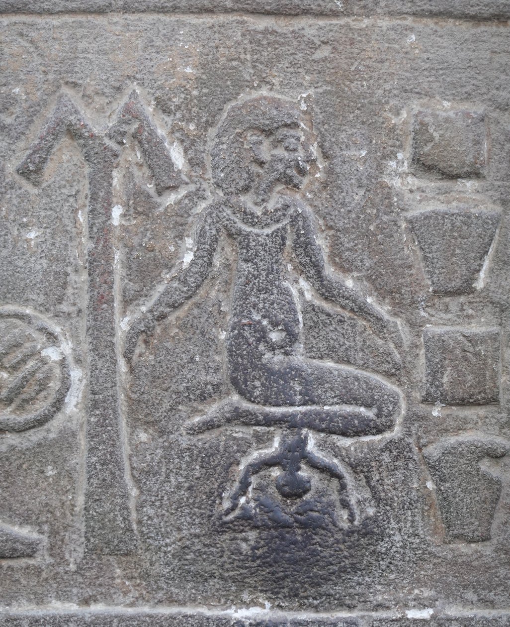 Vrouw die bevalt, Kom Ombo Tempel (reliëf) door Egyptian Egyptian