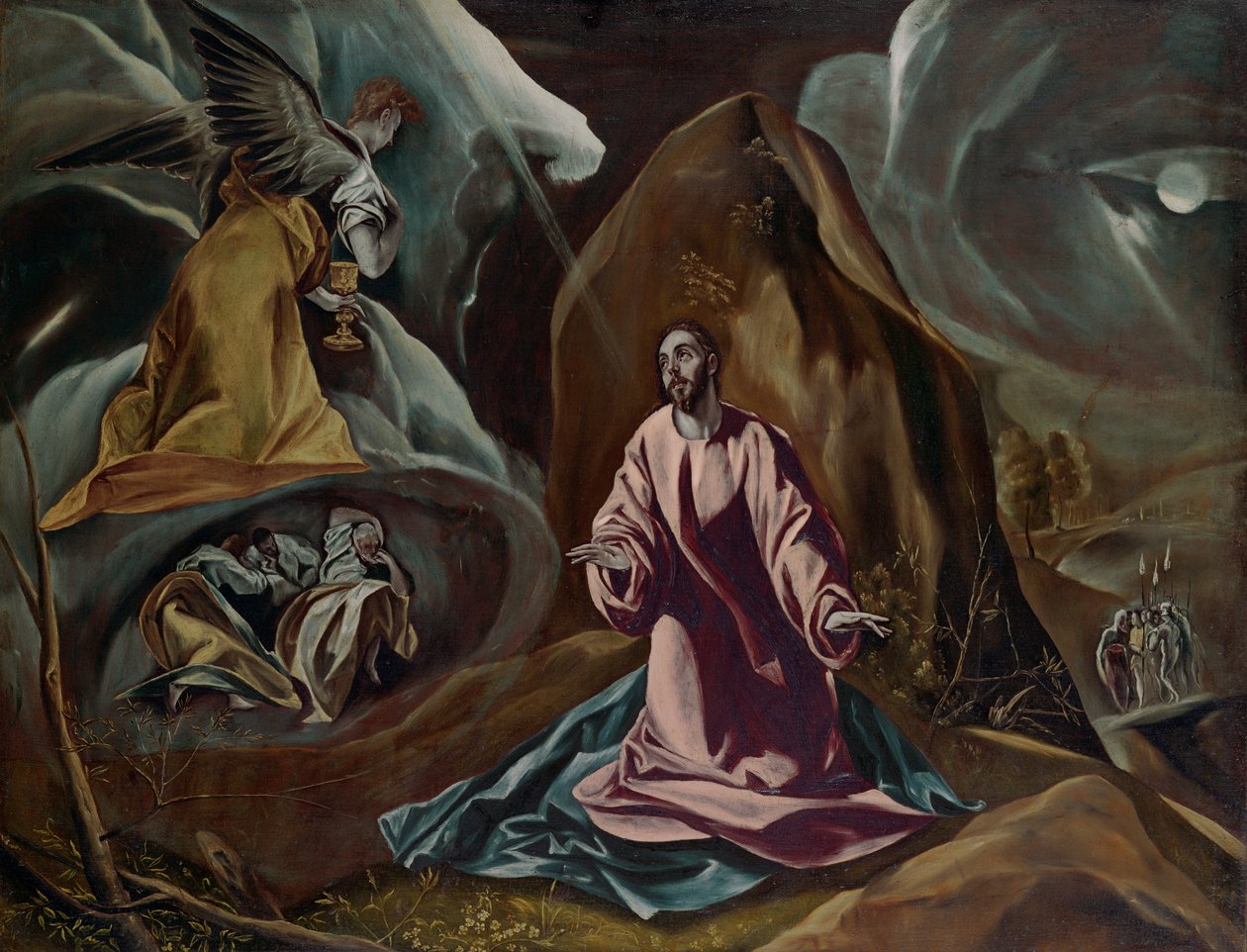 Agonie in de Tuin van Getsemane, ca.1590 door El Greco