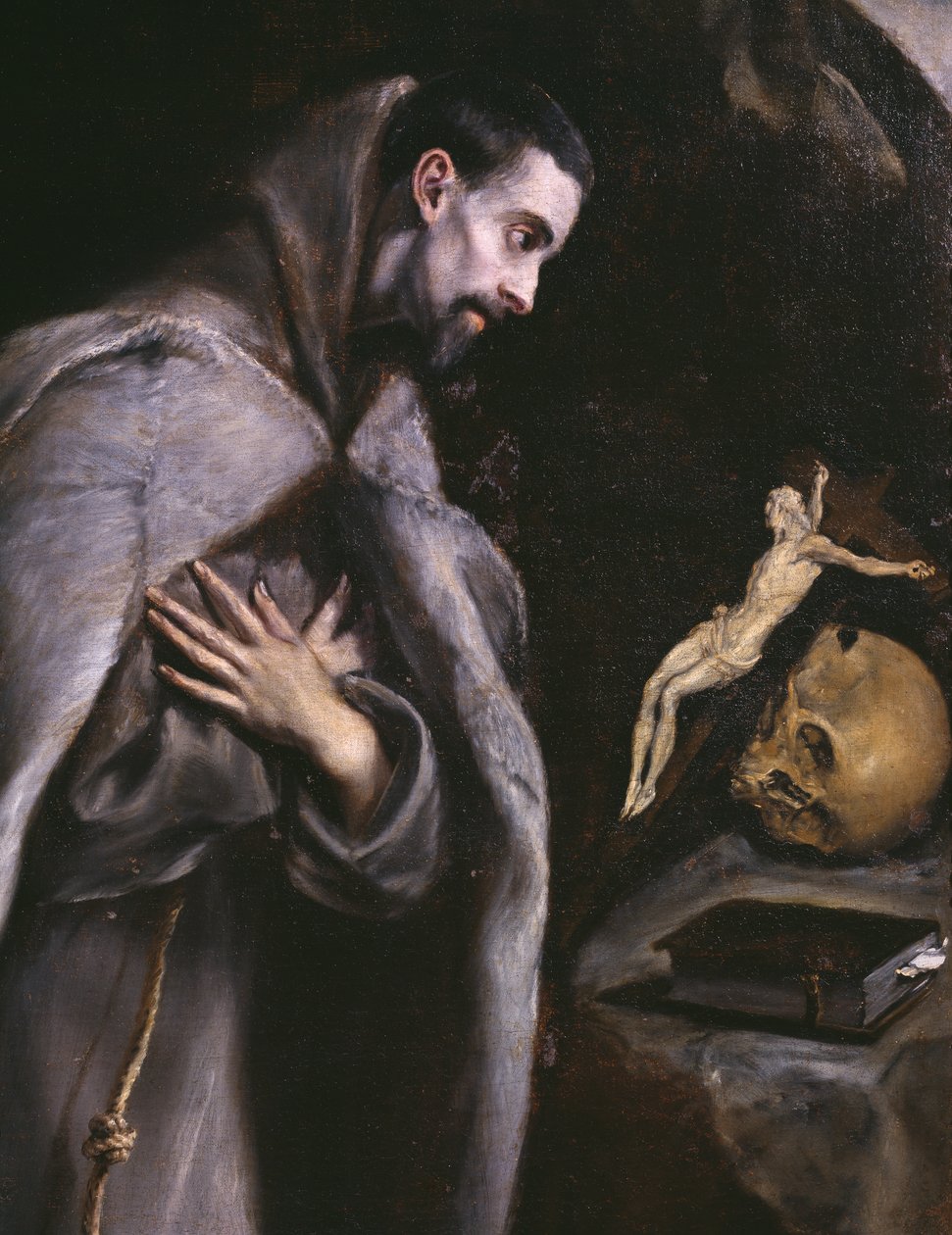 St. Franciscus mediterend, ca. 1586-92 door El Greco