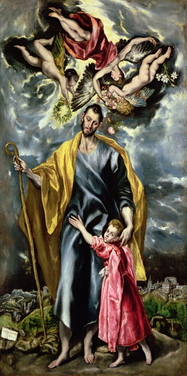 St. Joseph en het Christuskind, 1597-99 door El Greco