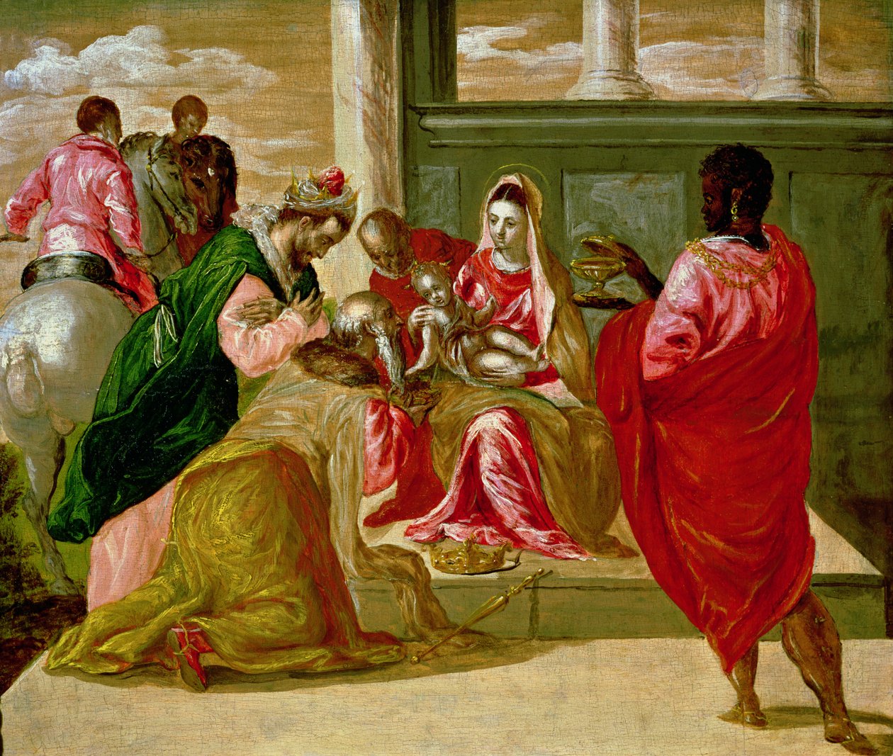 De aanbidding der wijzen, 1567-70 door El Greco