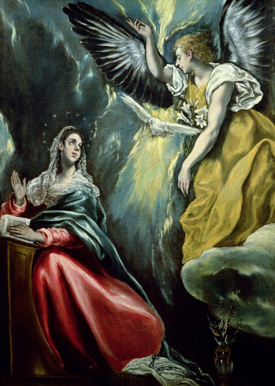 De Annunciatie, c.1575 door El Greco
