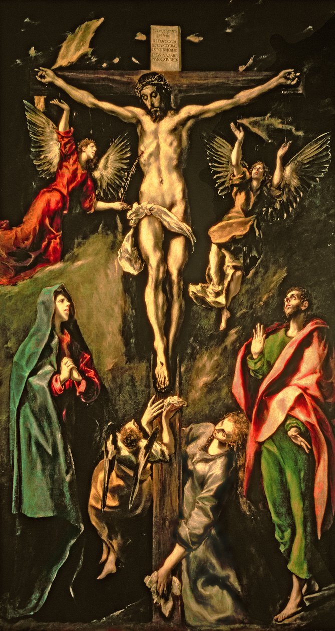 De kruisiging, ca. 1584-1600 door El Greco